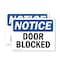 Signmission Door Blocked, 14 in W x Rectangle, Plastic OS-2PACK-NS-P-1014-L-15499 - alternate 1
